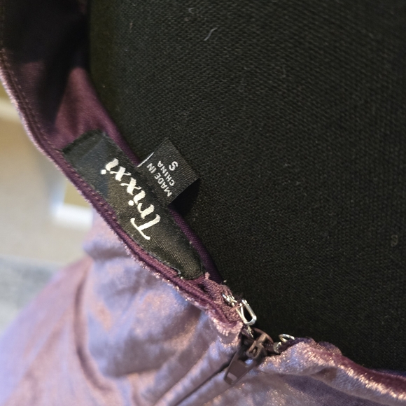 Trixxi Purple Velvet Mini Dress - Picture 4 of 4